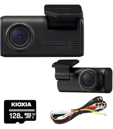 KENWOOD ドライブレコーダー　前後　DRV-D50W 駐車録画ケーブル付属 ランマートWEB ﾄﾞﾗｲﾌﾞﾚｺｰﾀﾞｰ 前後対応2ｶﾒﾗ 駐車監視直結配線付: カー